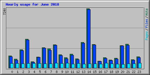 Hourly usage for June 2018
