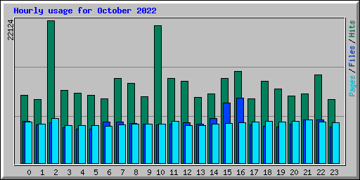 Hourly usage for October 2022