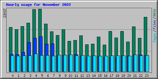 Hourly usage for November 2022