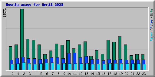 Hourly usage for April 2023